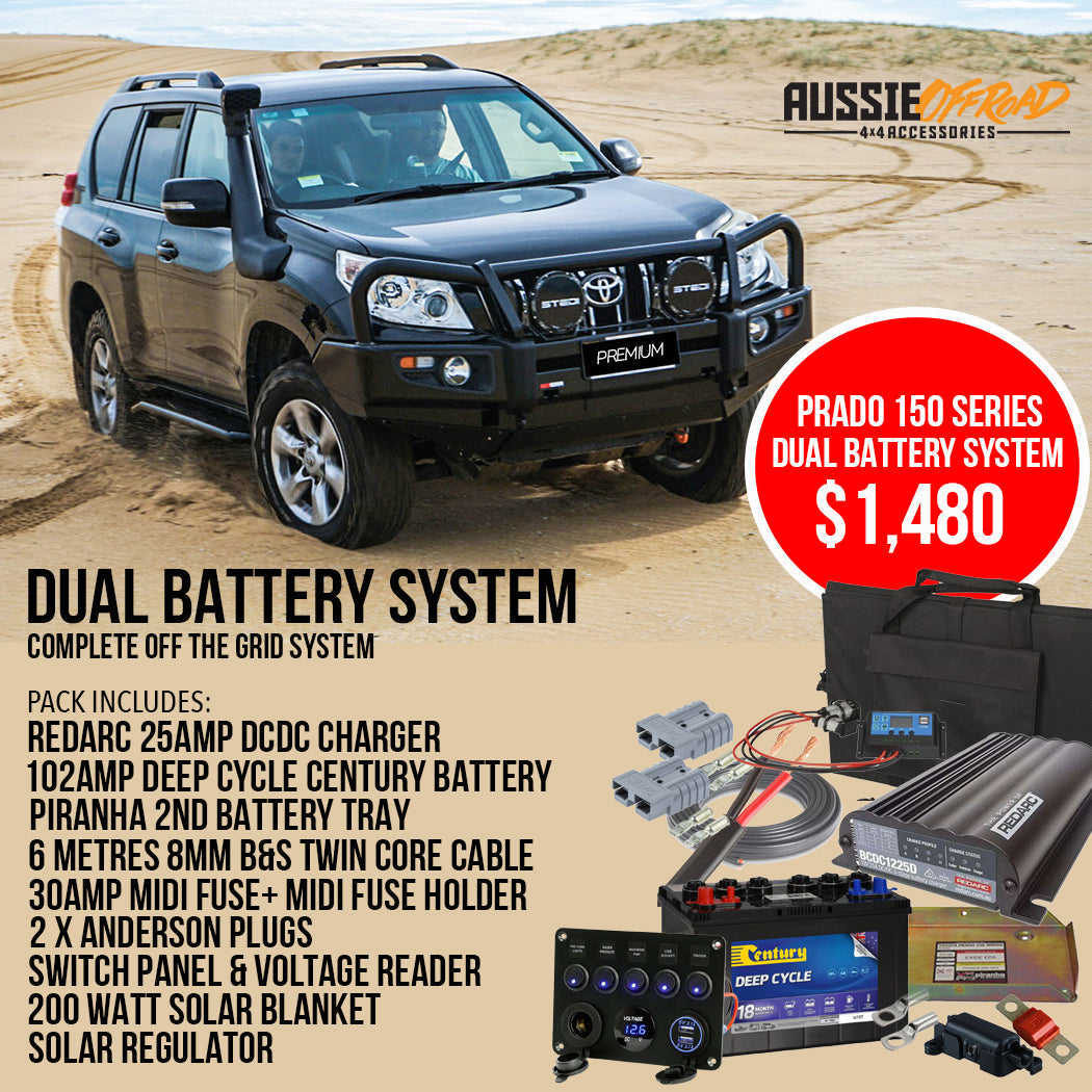 150 Series Prado 12 volt Dual Battery System (Off the grid system)