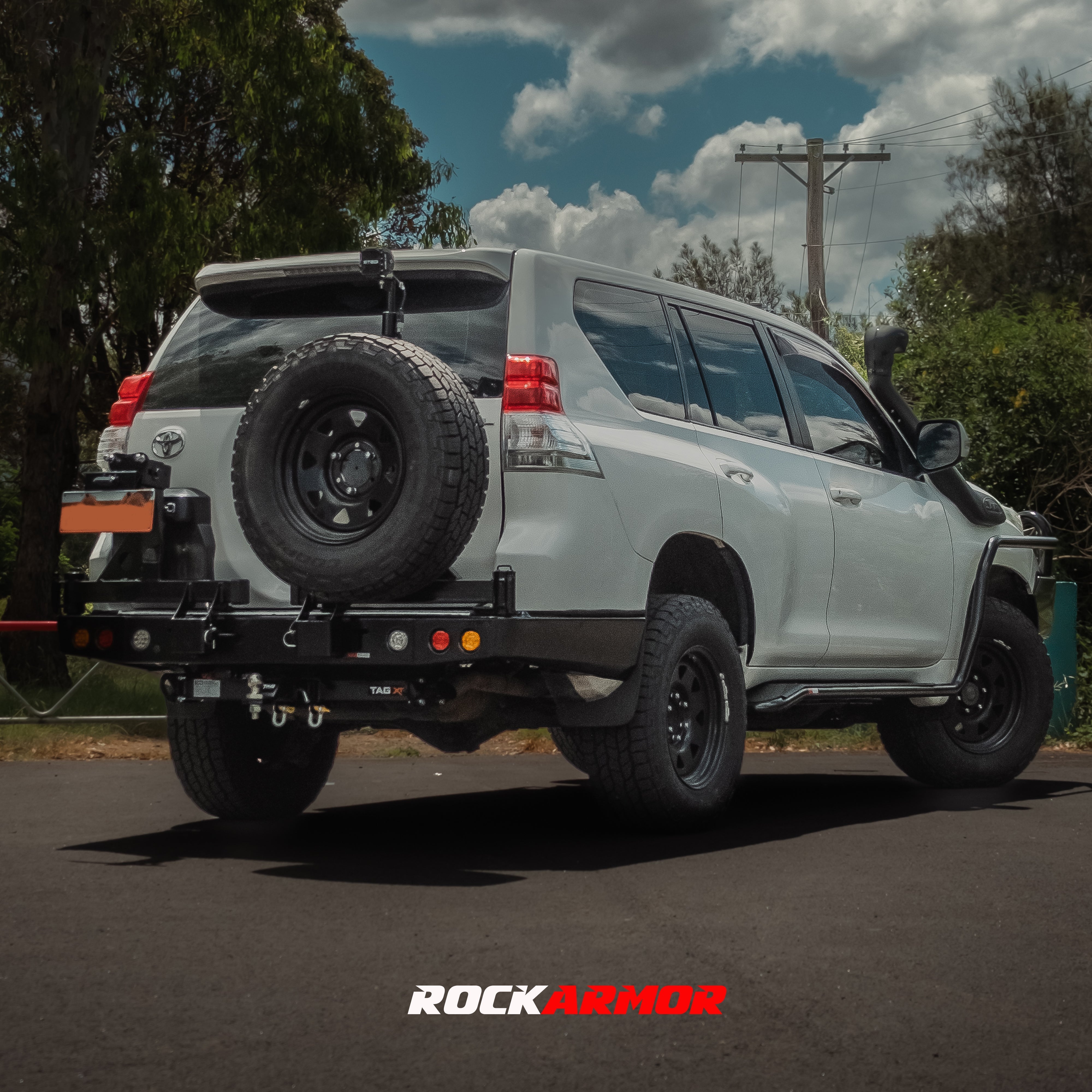 Toyota Prado 150 Series Rockarmor Rear Bar Spare wheel Carrier