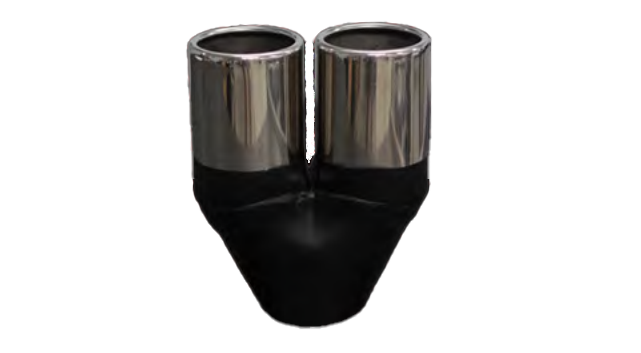 Redback Twin Exhaust Tip 2.5" Inlet Twin 3.5" Outlet 9" Long