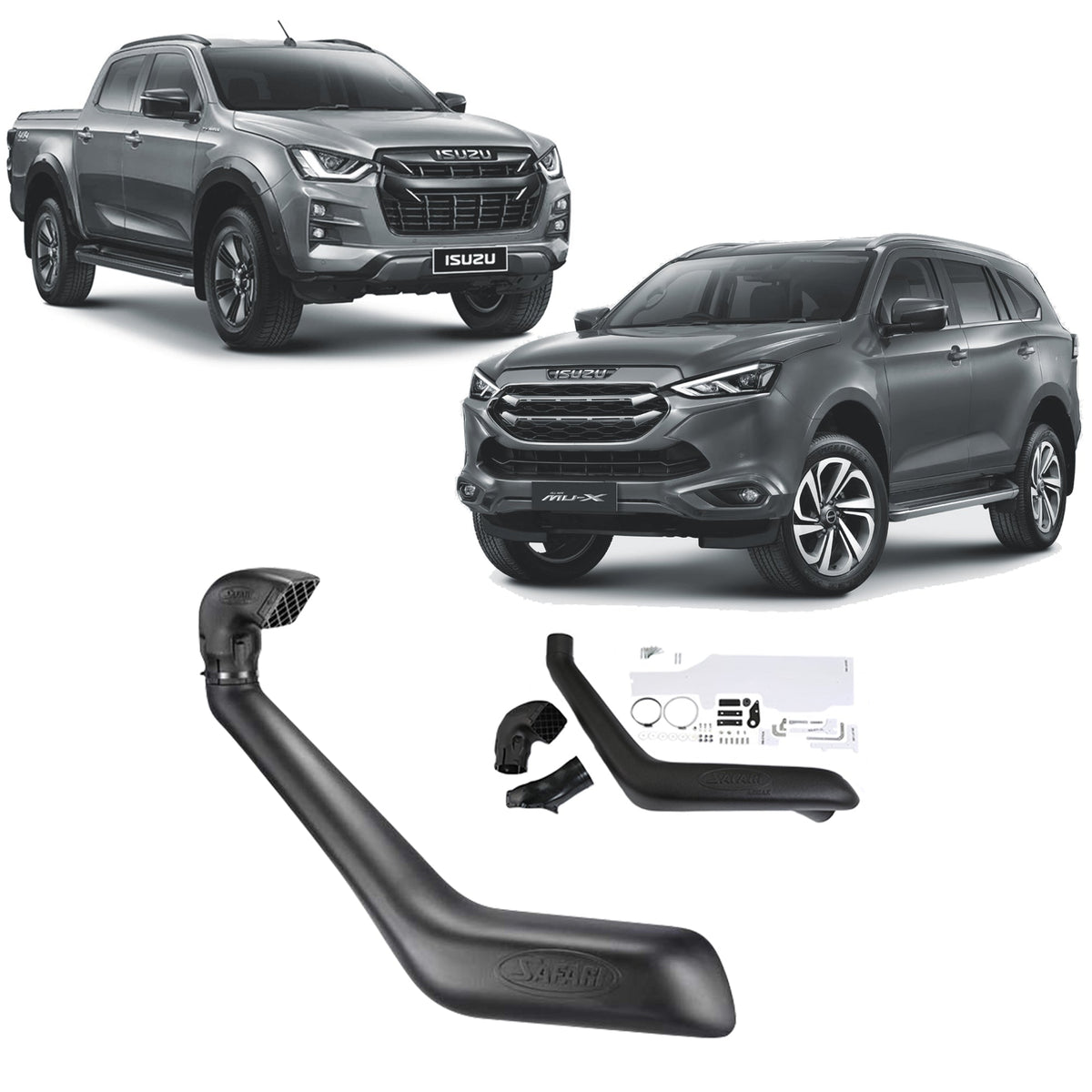 Safari Snorkel for Isuzu MU-X (07/2021 - on), D-MAX (07/2020 - on)