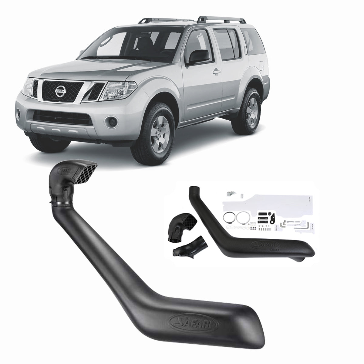 Safari Snorkel for Nissan Pathfinder (07/2005 - 05/2010), Nissan Navara (12/2005 - 10/2009)