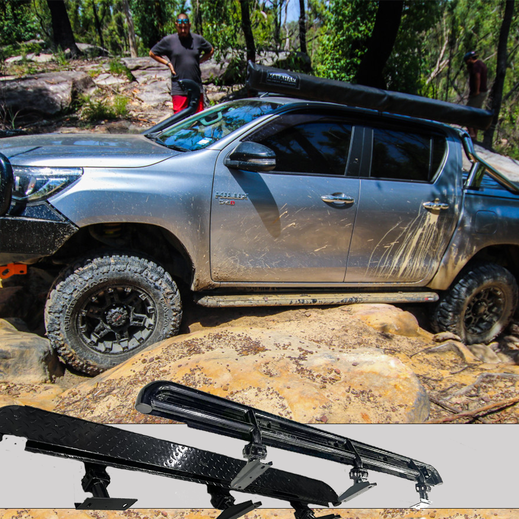 Rockarmor Rockslider Side Steps Suit Toyota Hilux N80 Dual Cab 2015+