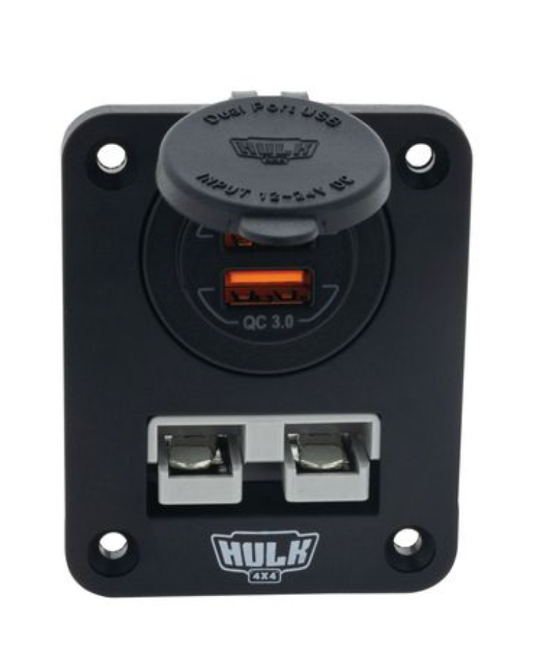 Hulk 4X4 Double Flush Mount Housing 50A Anderson Style Plug (HU7006B)