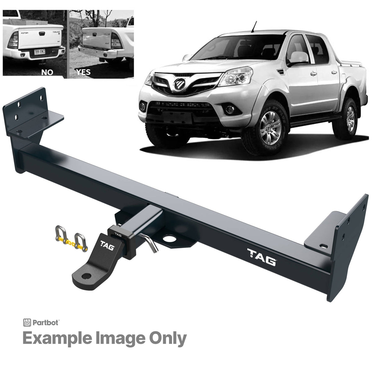 TAG Heavy Duty Towbar for Foton Tunland (11/2012 - on)