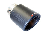 TIP-4" O.D ANGLE CUT DOUBLE WALL 3" INLET CARBON FIBRE