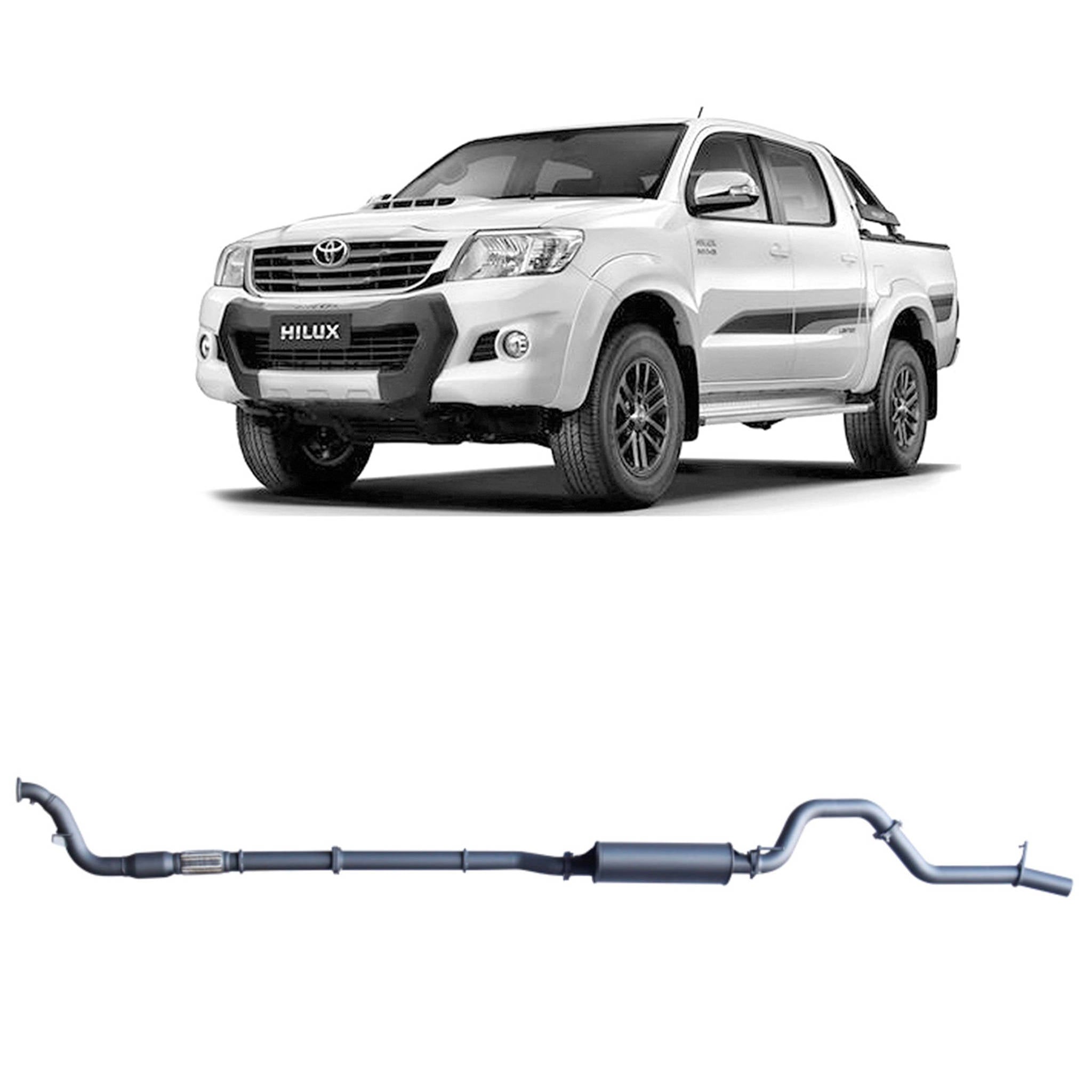 Redback Extreme Duty Exhaust for Toyota Hilux 3.0L D4D (02/2005 - 10/2015)