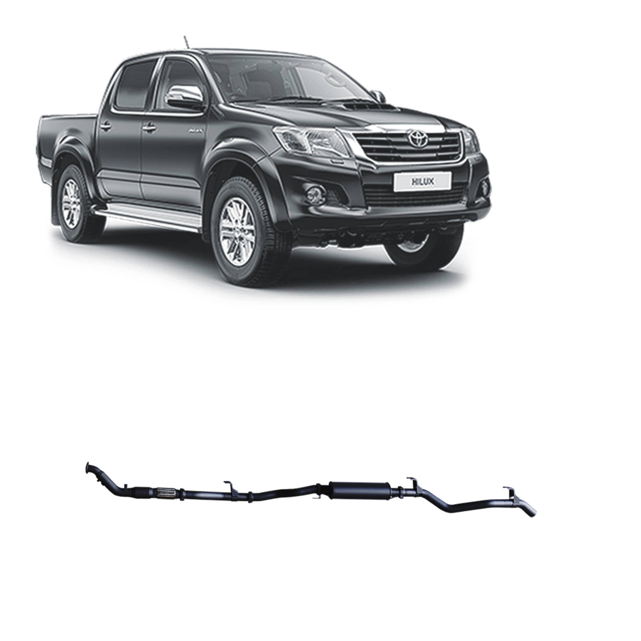 Redback Extreme Duty Exhaust for Toyota Hilux 3.0L D4D (02/2005 - 10/2015)