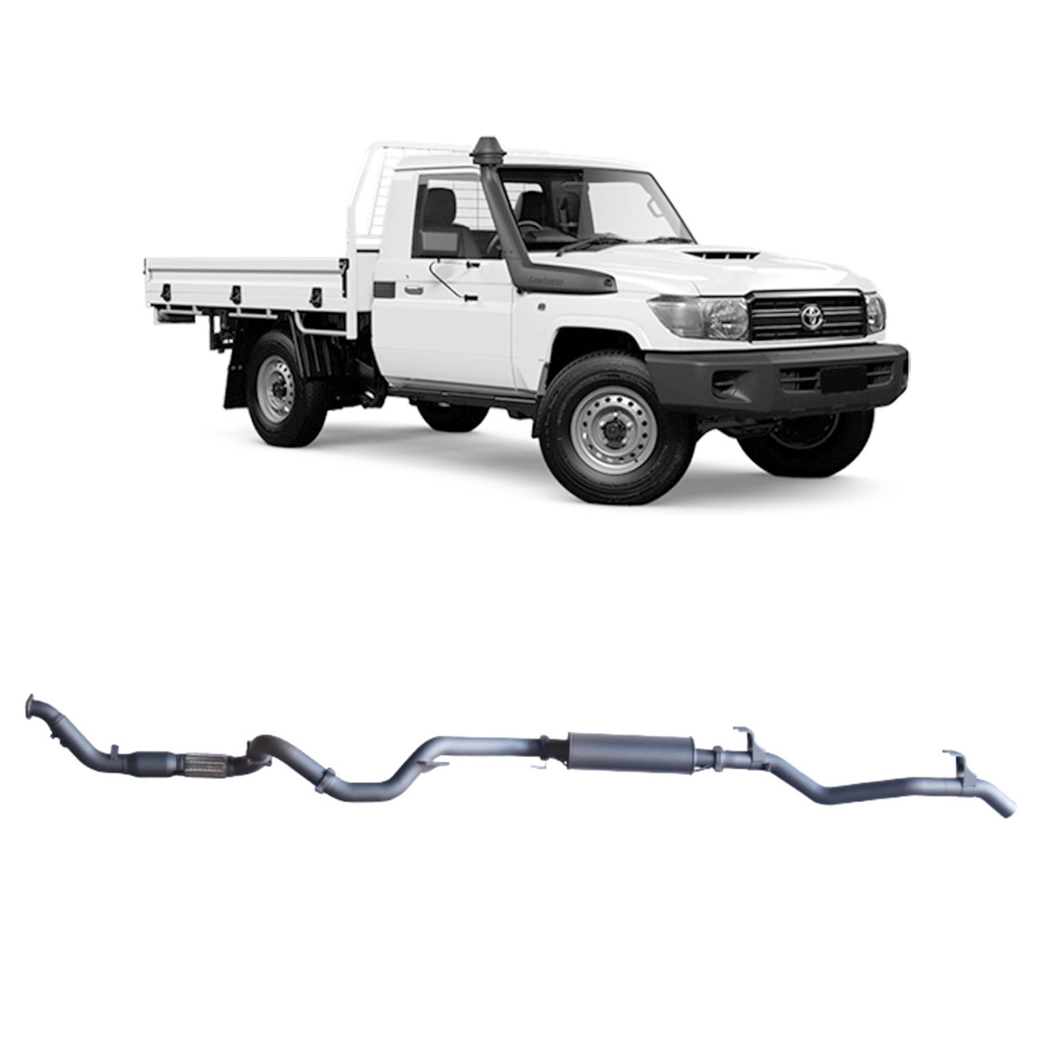 Redback Extreme Duty Exhaust for Toyota Landcruiser 79 Series Single Cab (03/2007 - 10/2016)