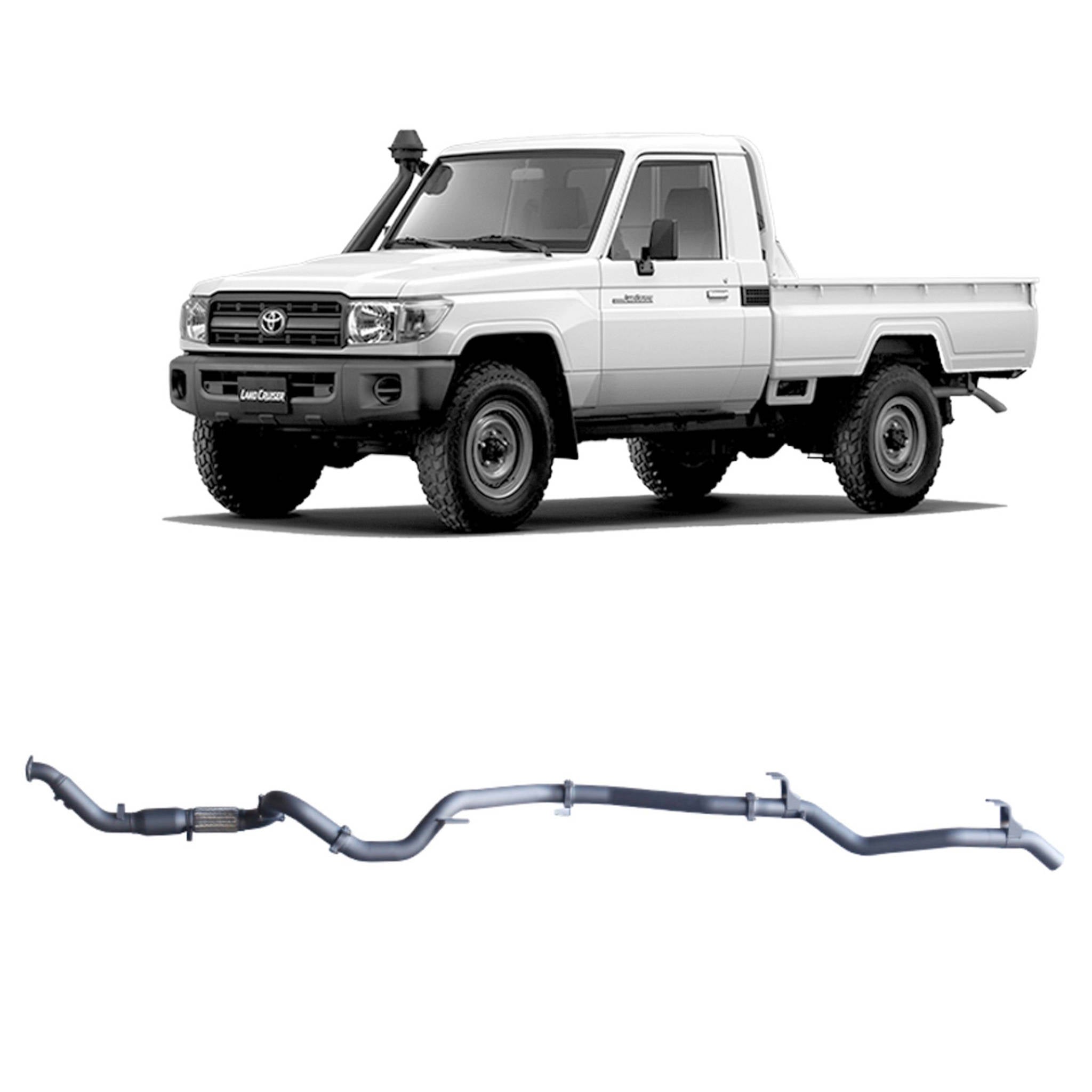 Redback Extreme Duty Exhaust for Toyota Landcruiser 79 Series Single Cab (03/2007 - 10/2016)