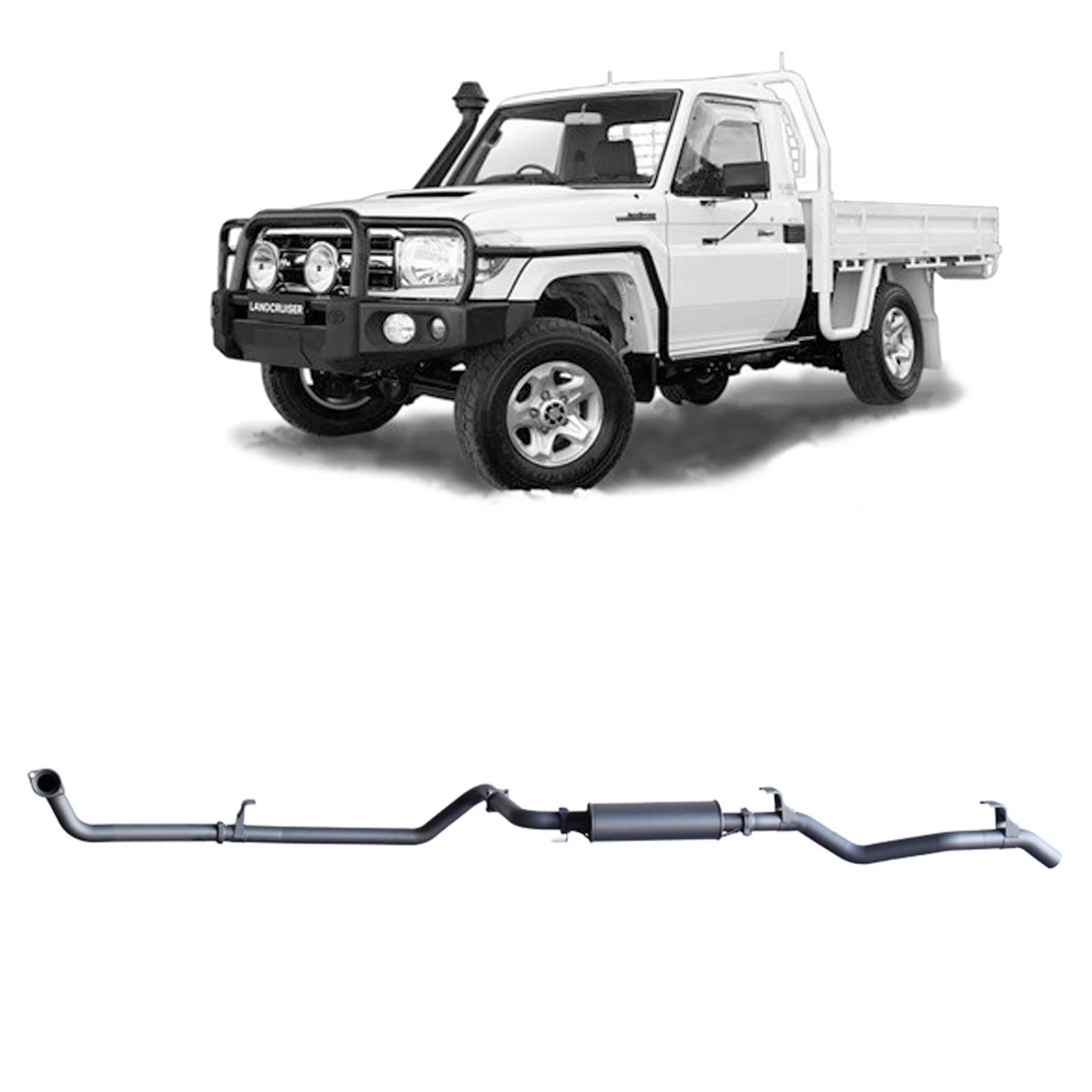 Redback Extreme Duty Exhaust for Toyota Landcruiser 79 Series 4.2L TD (01/2001 - 01/2007)