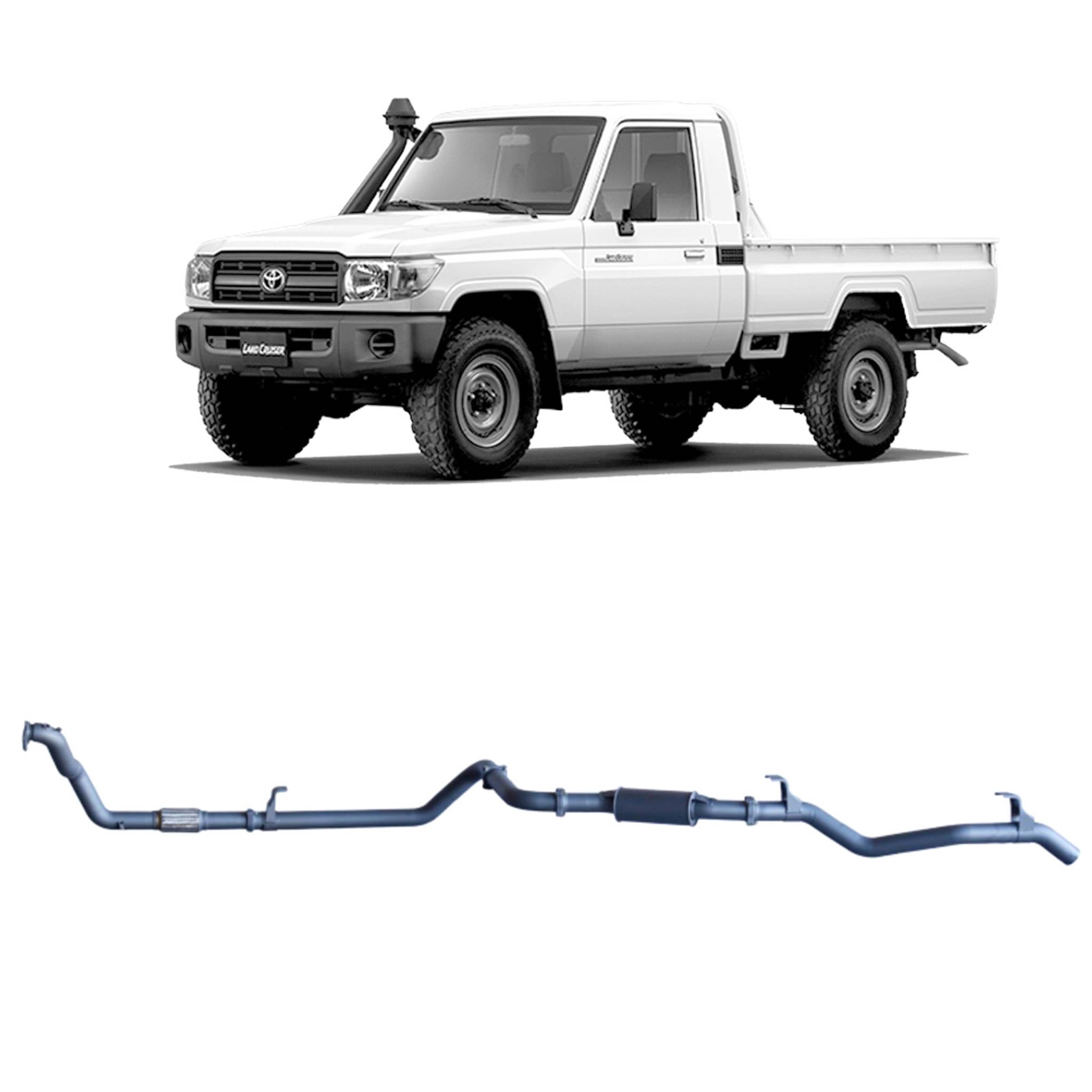 Redback Extreme Duty Exhaust for Toyota Landcruiser 79 Series 4.2L 1HZ (10/1999 - 01/2007)