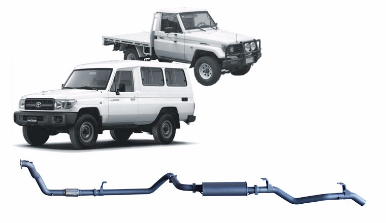 Redback Extreme Duty Exhaust for Toyota Landcruiser 78 Series (01/1990 - 01/2007), Toyota Landcruiser 75 Series (03/1990 - 11/1999)