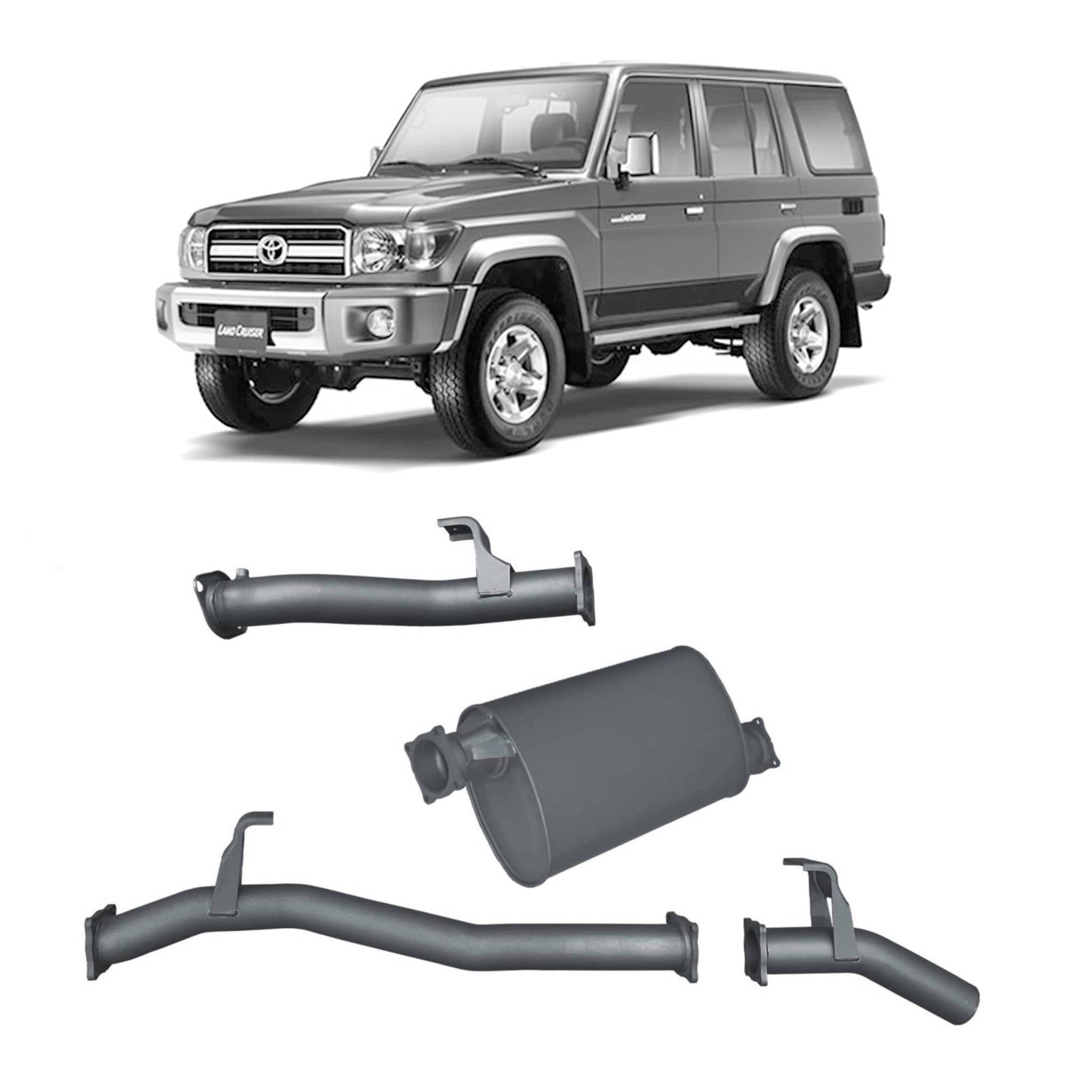 Redback Extreme Duty Exhaust for Toyota Landcruiser 76 Series Wagon (09/2016 - on)