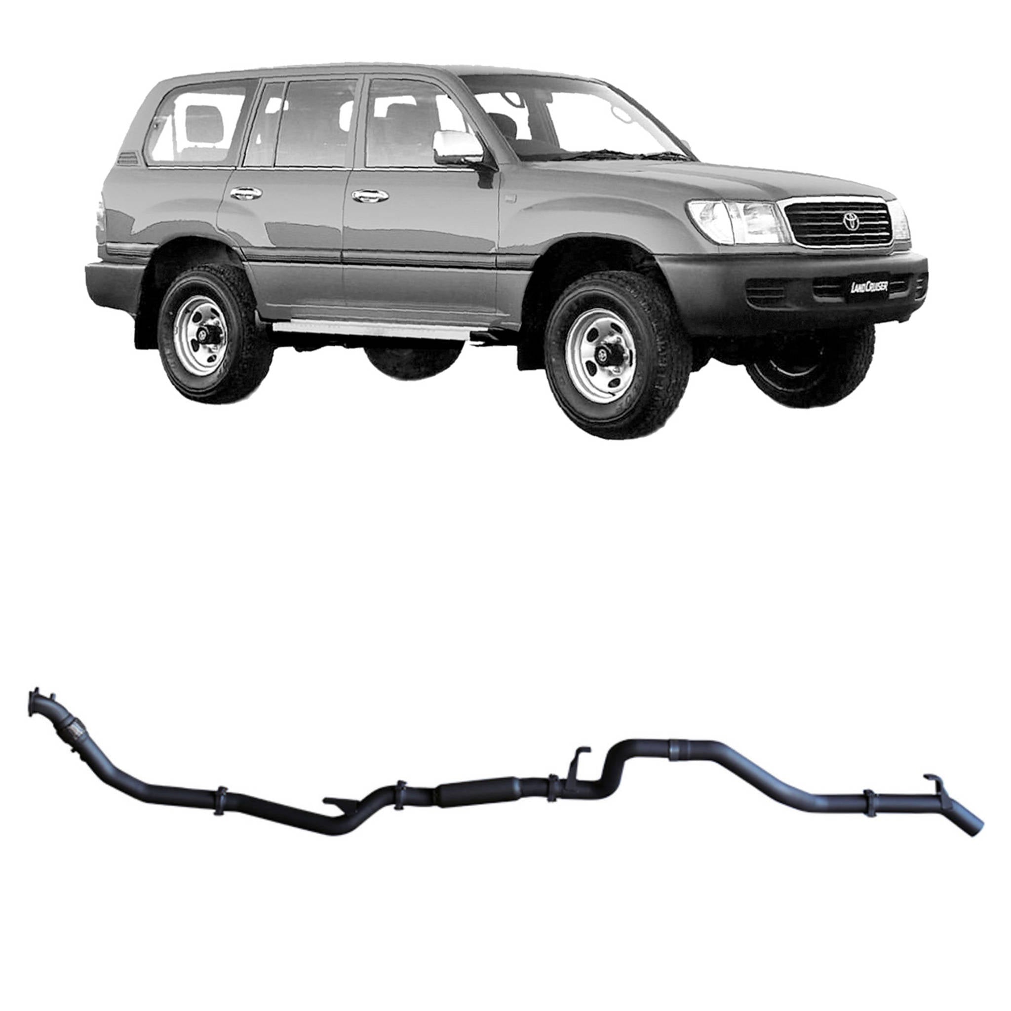 Redback Extreme Duty Exhaust for Toyota Landcruiser 105 Series Wagon (03/1998 - 10/2007)