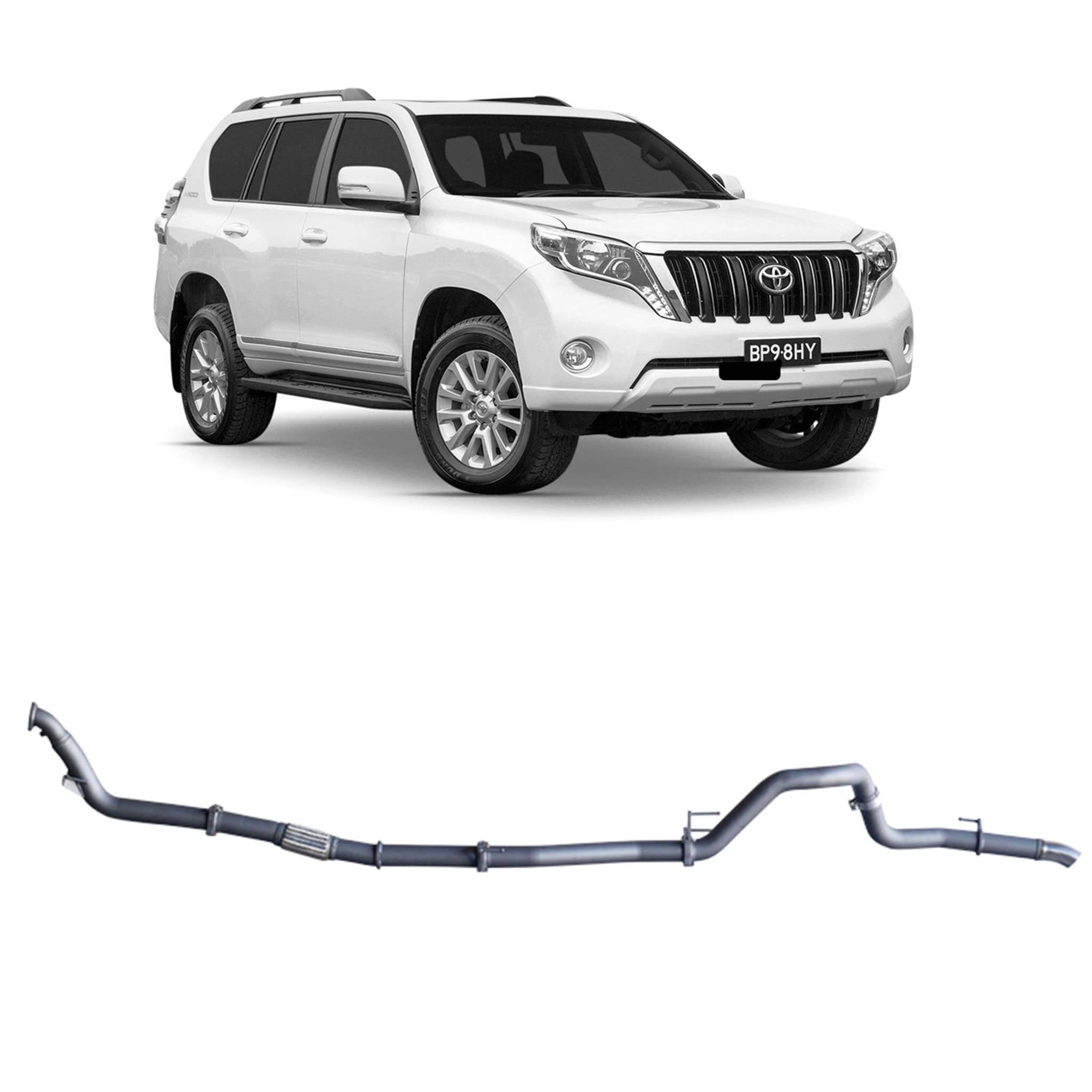 Redback Extreme Duty Exhaust for Toyota Prado 120/150 Series 1KD-FTV (11/2006 - 07/2015)