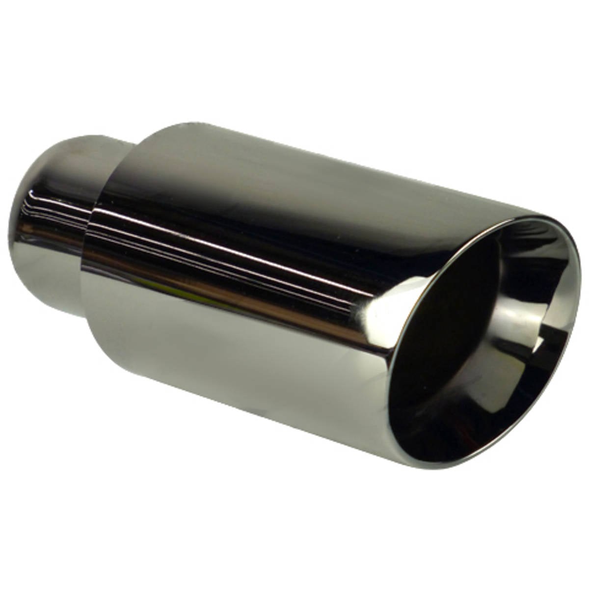 Redback Exhaust Tip 2.25 Inlet 3" Outlet Black Chrome Double Wall Angle Cut