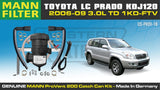 Toyota Prado 2006-2009 3.0L 120s 1KD-FTV w/wo: ABS - ProVent Oil Catch Can Kit OS-PROV-18