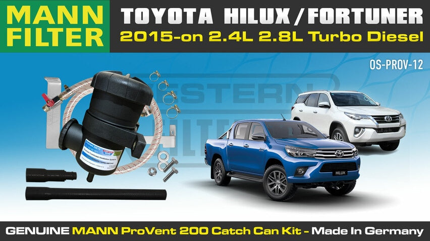 Toyota Hilux Fortuner N80 1GD-FTV GUN-126R EGR 2015-on 2.4L 2.8L - ProVent Oil Catch Can Vehicle Specific Kit OS-PROV-12