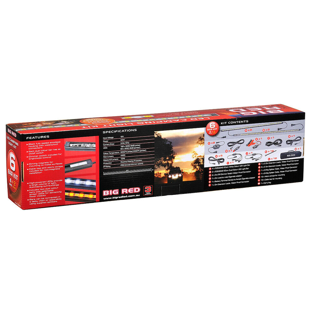 Big Red 6 Bar LED Camp Light