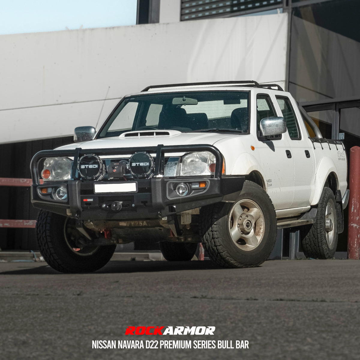 D22 Nissan Navara Bull Bar - Rockarmor 4x4 Premium Series