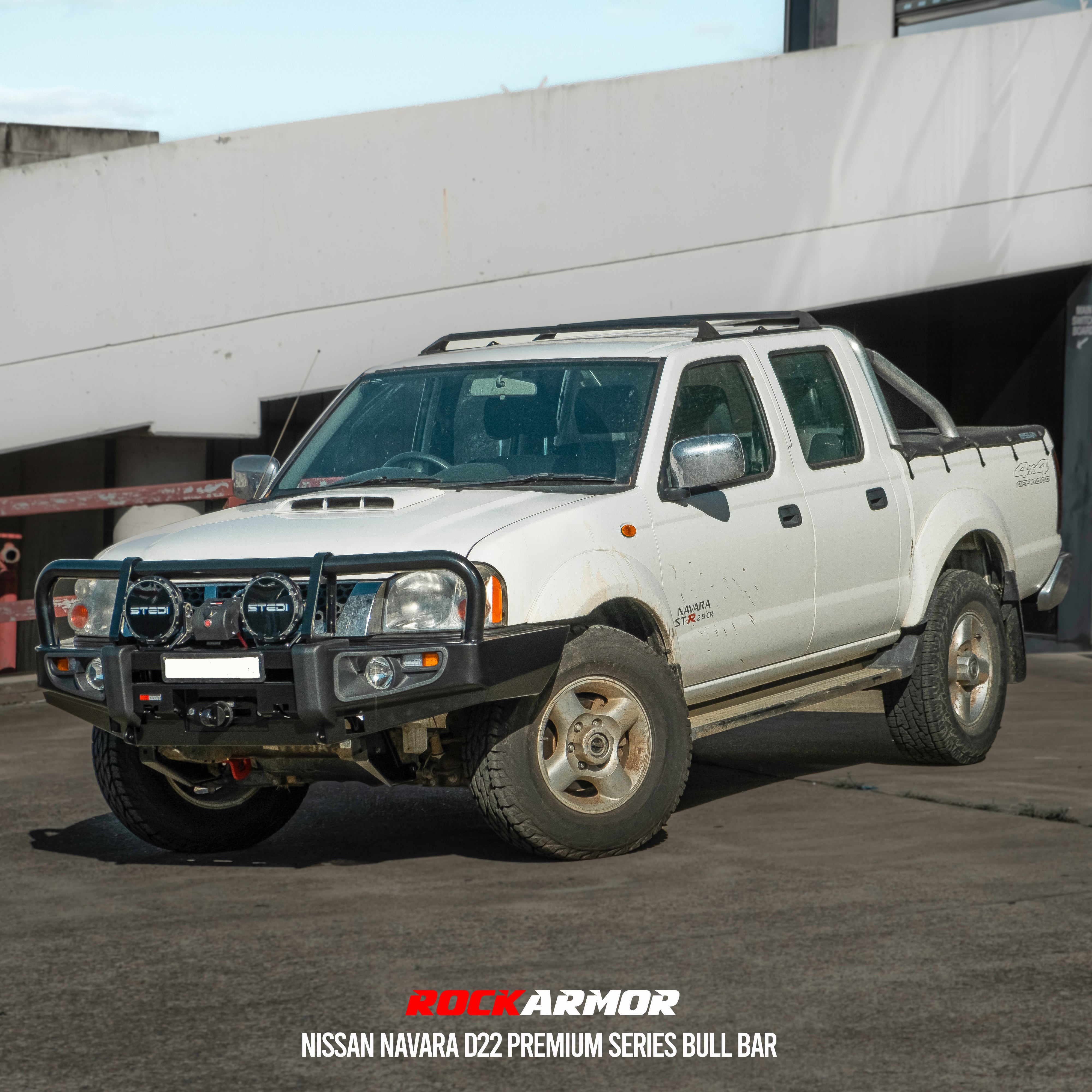 D22 Nissan Navara Bull Bar - Rockarmor 4x4 Premium Series