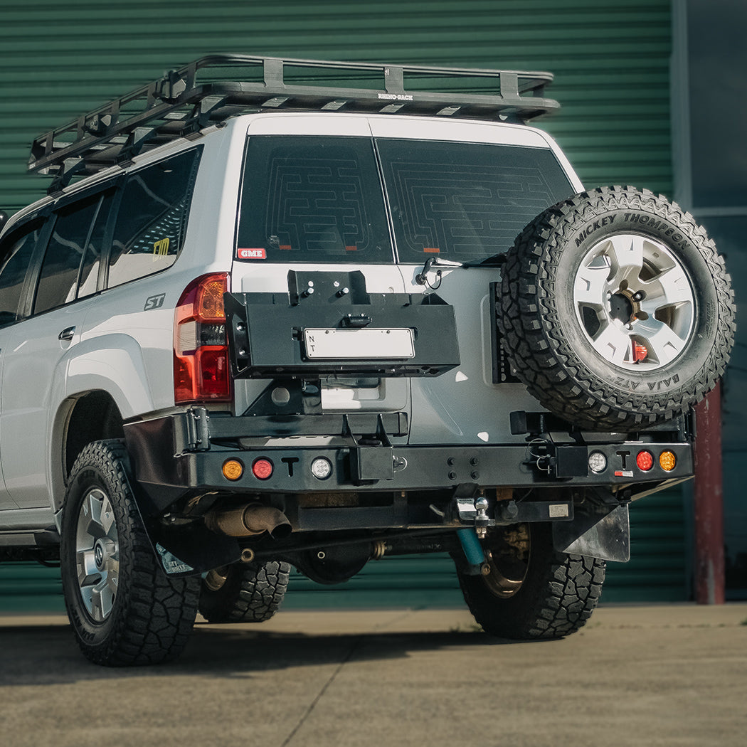 Dual Jerry Can Holder / Suits Rear swingaway arm Rockarmor 4x4 4x4 Outlet Centre Australia