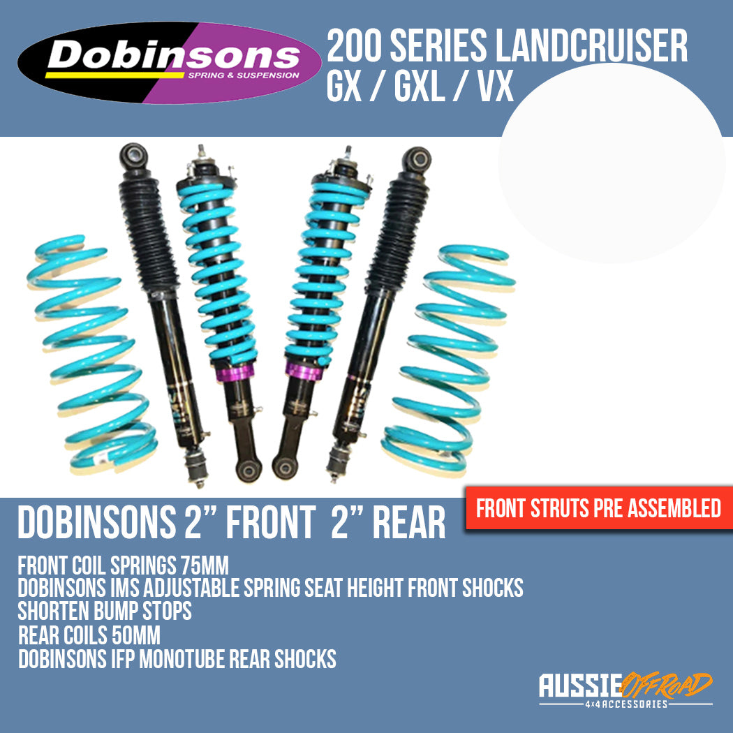 200 Series | Dobinsons 2" Front 2" Rear Lift Kit -  Landcruiser (pre assembled)