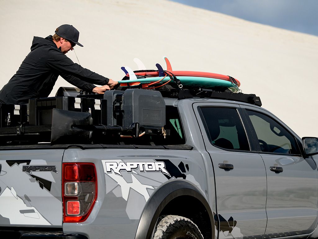FORD RANGER T6 / WILDTRAK / RAPTOR (2012-2019) SLIMSPORT ROOF RACK KIT - BY FRONT RUNNER (KSFR001BP)