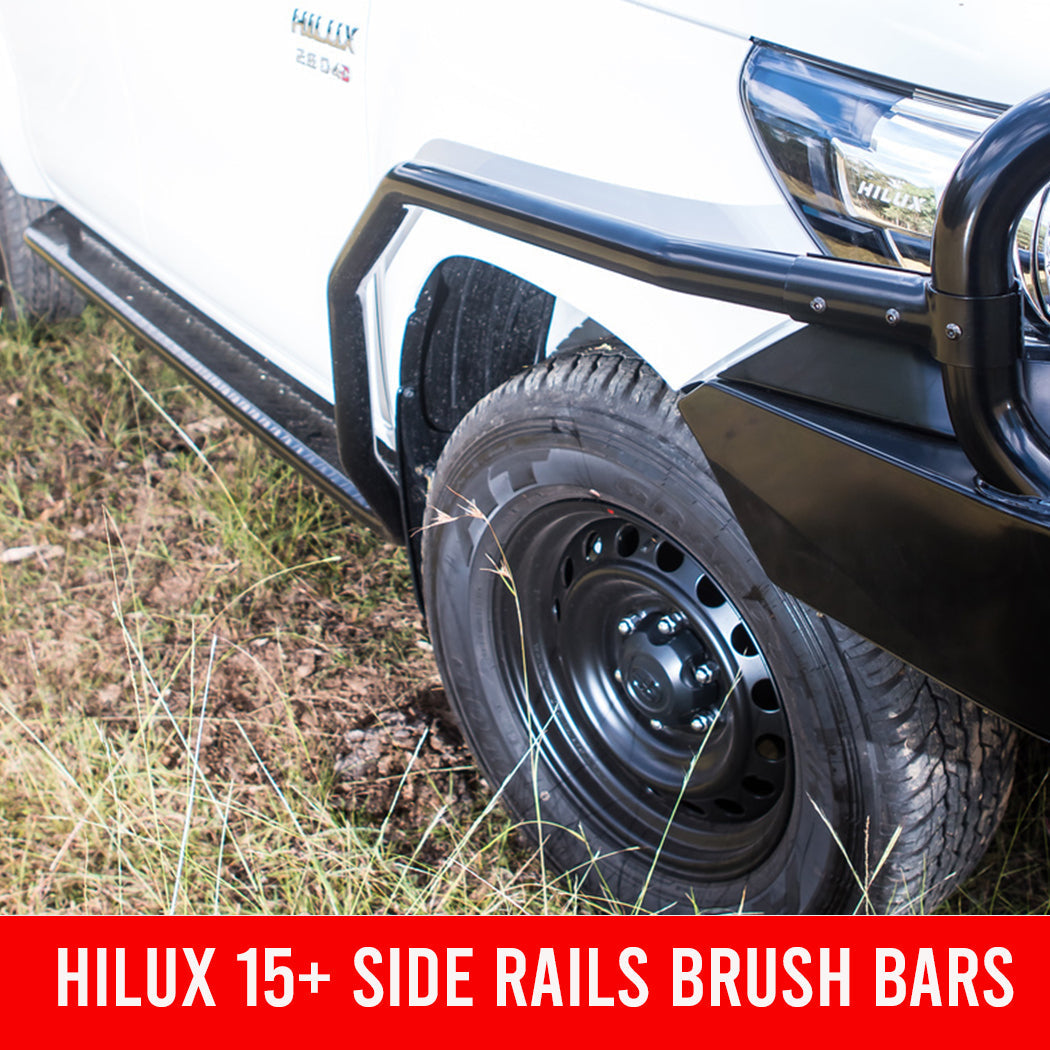 Rockarmor Brush Bar Side rails suits Hilux 15+