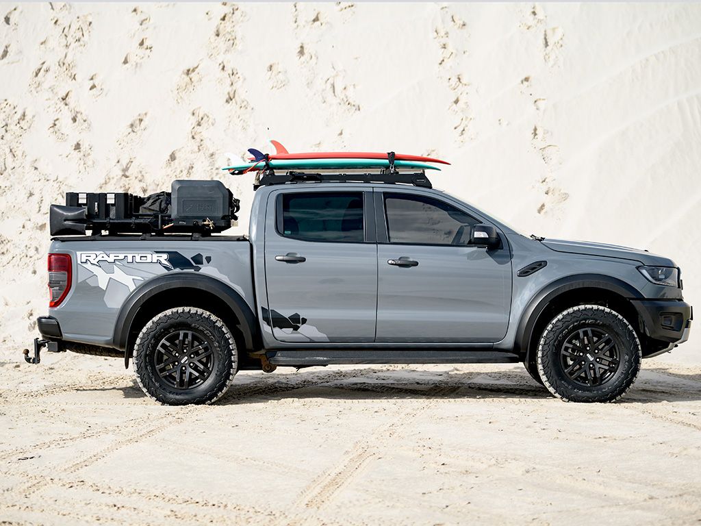 FORD RANGER T6 / WILDTRAK / RAPTOR (2012-2019) SLIMSPORT ROOF RACK KIT - BY FRONT RUNNER (KSFR001BP)