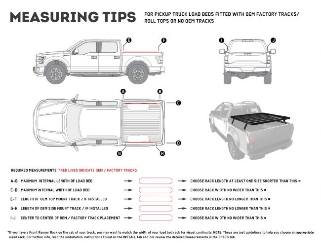 Universal I Load Bed Rack Kit | 1425(W) X 1358(L) Slimline - Front Runner 4x4