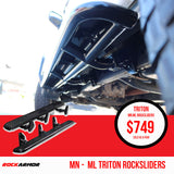 Mitsubishi MN-ML Triton Rockarmor Rockslider Heavy Duty Side Steps