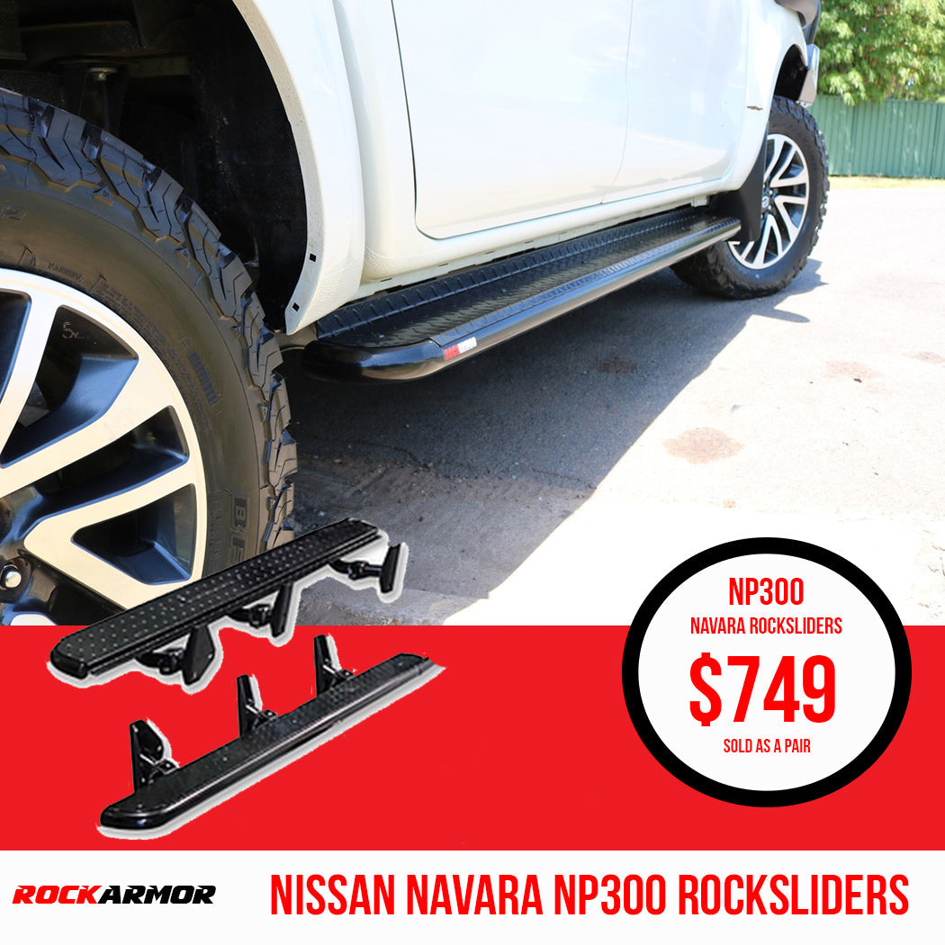 Nissan NP300 D23 Rockarmor Rockslider Side Steps