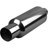 Straight Cut Tip - 5" Round, In 2", L 14", Total L 22", Tip Out 3-1/2", Tip L 4", Stainless, Bracket SSRB05