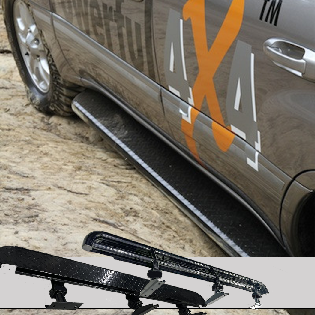 Rockarmor Rockslider Side Steps suits 100 Series Landcruiser IFS
