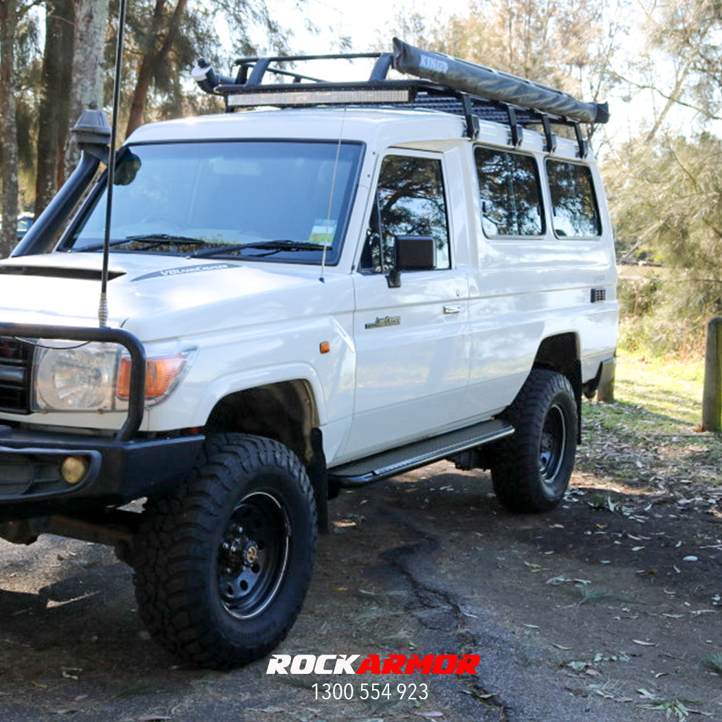 78 Series Landcruiser VDJ Troop Carrier Rocksliders - Rockarmor