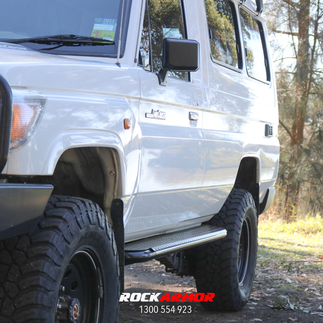 78 Series Landcruiser VDJ Troop Carrier Rocksliders - Rockarmor