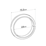 Double Taper Ring Gasket - ID 64mm, OD 75.5mm, THK 15mm, FIBRE