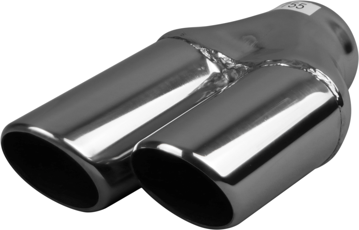 Right, In 51-76mm(2" - 3"), Out 76mm(3")x2, Stainless, Y722S