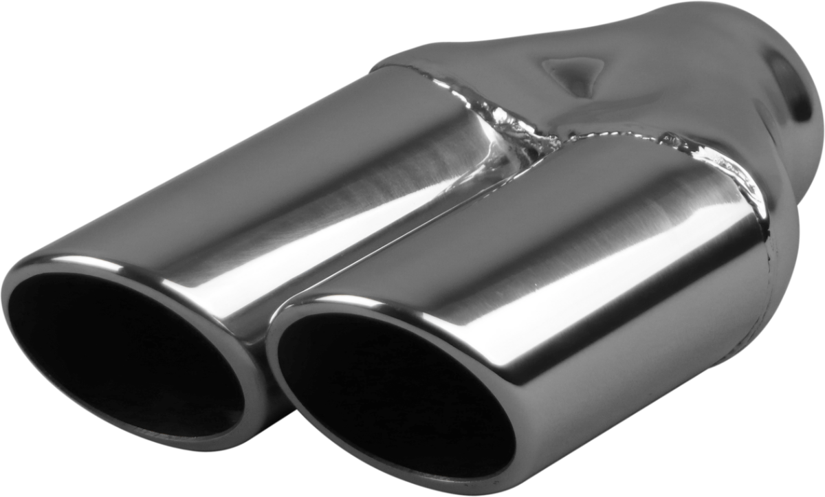 Right, In 51-76mm(2" - 3"), Out 76mm(3")x2, Stainless, Y724S